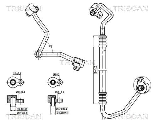 conducta presiune variabila,aer conditionat TRISCAN 9010 16011