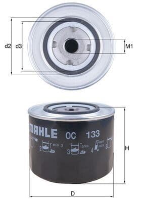 Filtru ulei MAHLE OC 133
