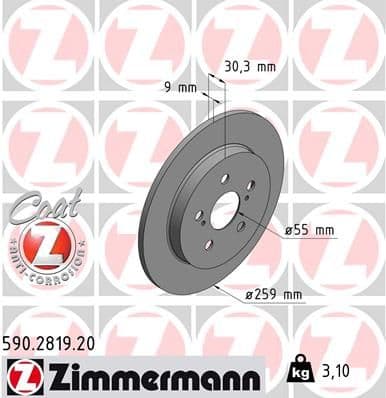 Disc frana ZIMMERMANN COAT Z 590.2819.20