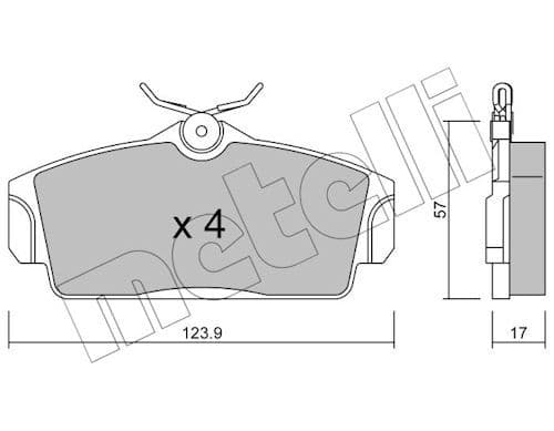 set placute frana,frana disc METELLI 22-0305-0