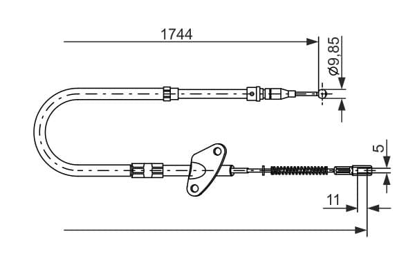Cablu, frana de parcare BOSCH 1 987 477 122