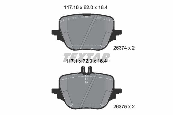 set placute frana,frana disc TEXTAR Q+ 2637401