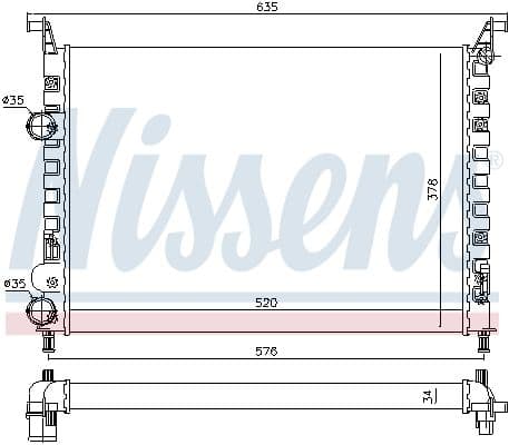 Radiator, racire motor NISSENS 61684