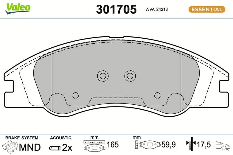 set placute frana,frana disc VALEO FIRST 301705