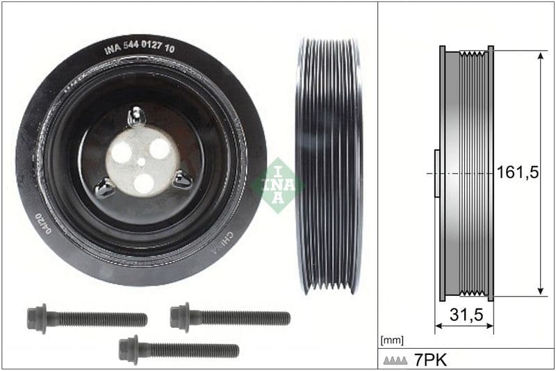 Fulie curea, arbore cotit Schaeffler INA 544 0127 20