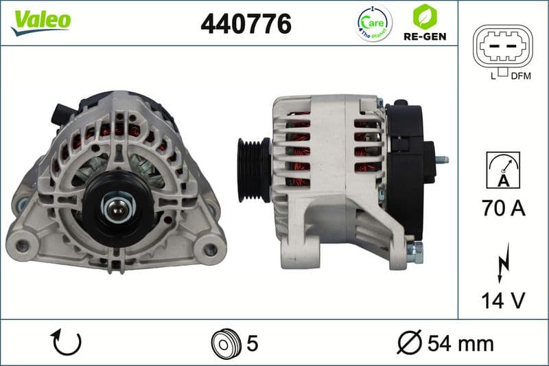 Generator / Alternator VALEO RE-GEN REMANUFACTURED 440776
