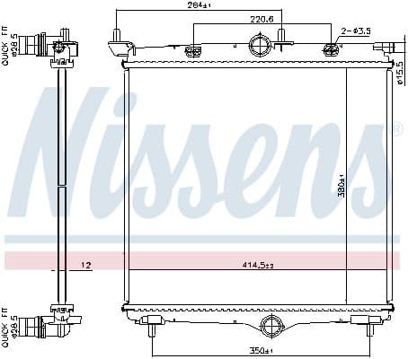Radiator, racire motor NISSENS 607031