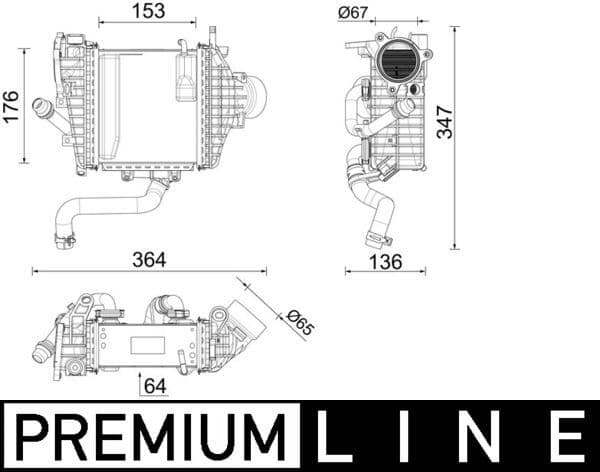 Intercooler, compresor MAHLE BEHR *** PREMIUM LINE *** CI 641 000P