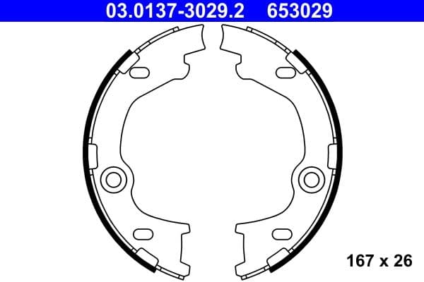 Set saboti frana, frana de mana ATE 03.0137-3029.2