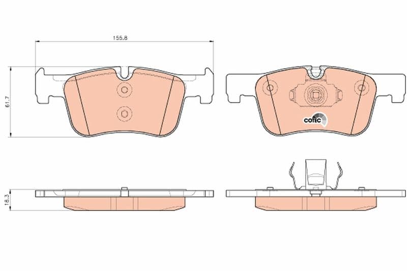 set placute frana,frana disc TRW COTEC GDB1934
