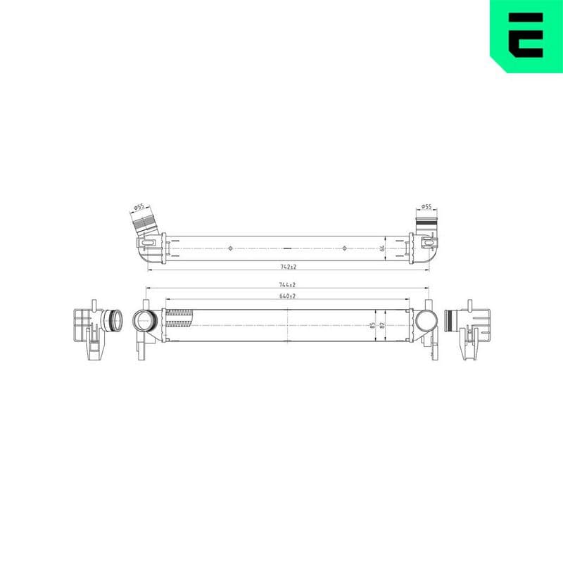 Intercooler, compresor ERA 672036