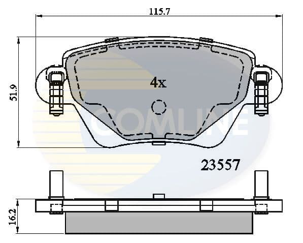 set placute frana,frana disc COMLINE CBP01114