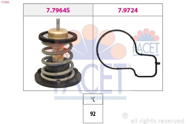 termostat,lichid racire FACET Made in Italy - OE Equivalent 7.7964