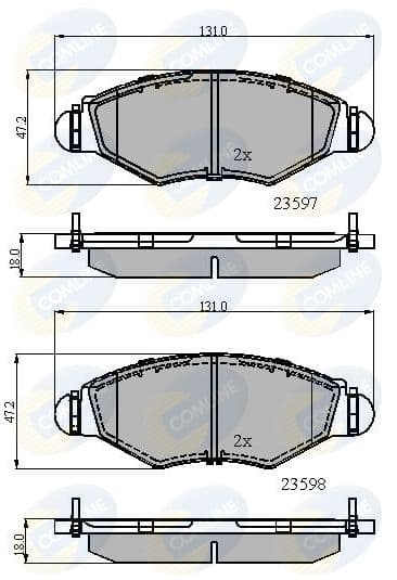 set placute frana,frana disc COMLINE CBP01131