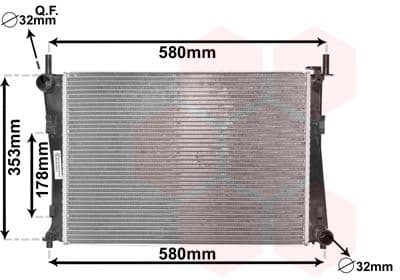Radiator, racire motor VAN WEZEL 18002325