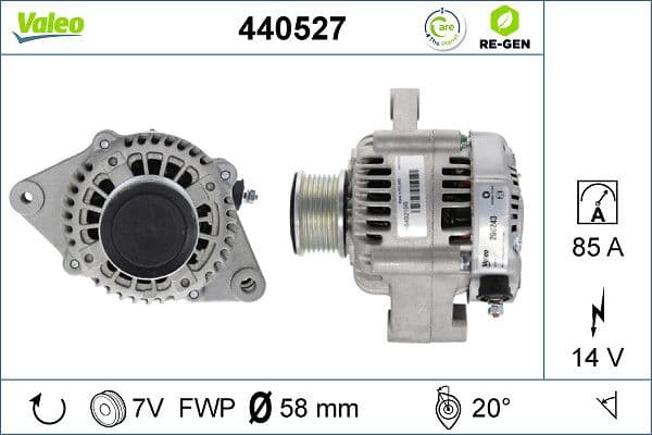 Generator / Alternator VALEO RE-GEN REMANUFACTURED 440527