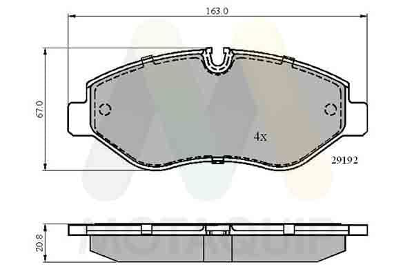 set placute frana,frana disc MOTAQUIP LVXL1313