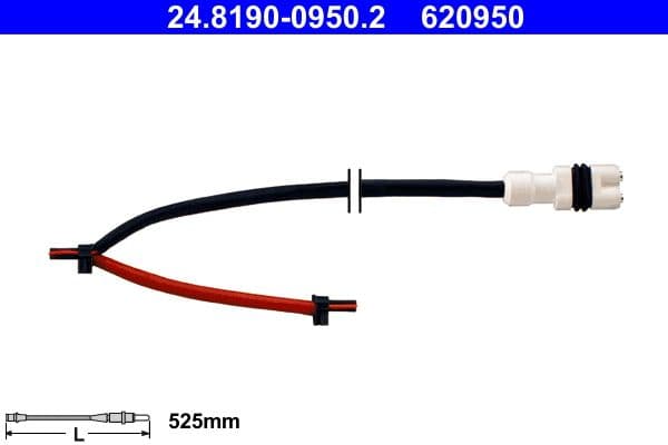 senzor de avertizare,uzura placute de frana ATE 24.8190-0950.2
