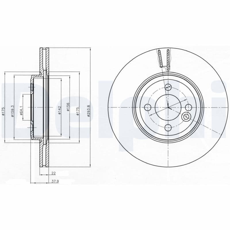 Disc frana DELPHI BG4184