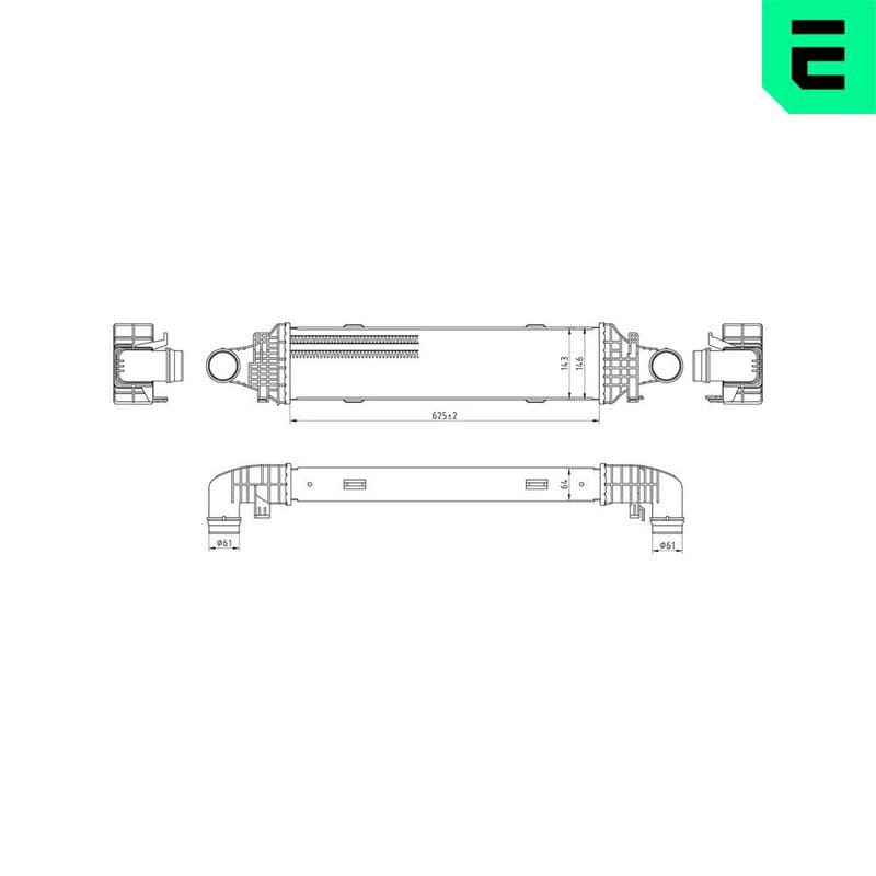 Intercooler, compresor ERA 672056