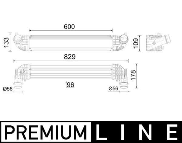 Intercooler, compresor MAHLE BEHR *** PREMIUM LINE *** CI 638 000P