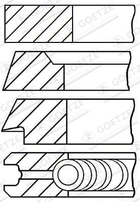 Set segmenti piston GOETZE 08-214807-10