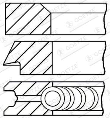 Set segmenti piston GOETZE ENGINE 08-215300-10