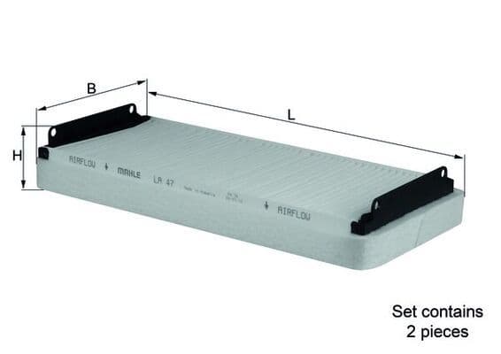 Filtru, aer habitaclu MAHLE LA 47/S