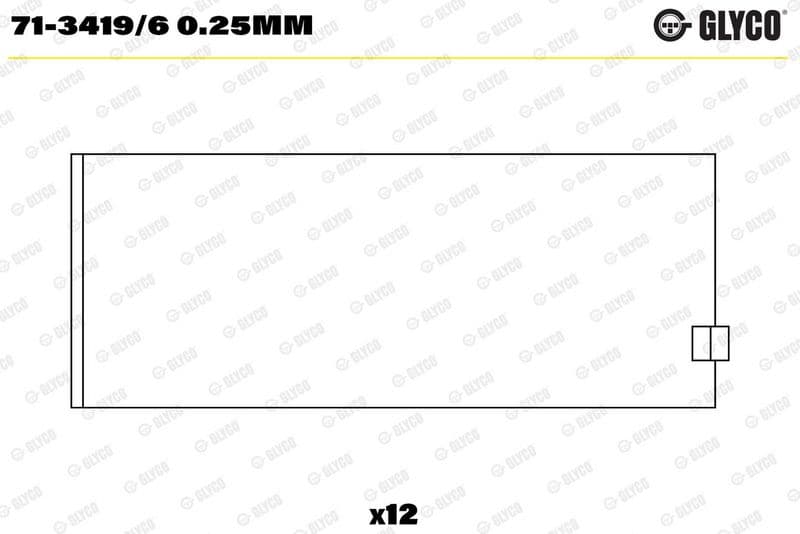Cuzinet bielă GLYCO 71-3419/6 0.25mm