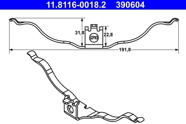 Arc, etrier frana ATE 11.8116-0018.2