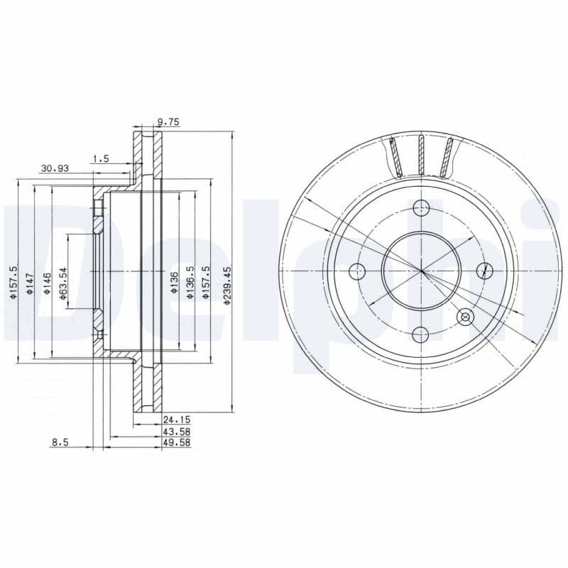 Disc frana DELPHI BG2367