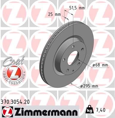 Disc frana ZIMMERMANN COAT Z 370.3054.20