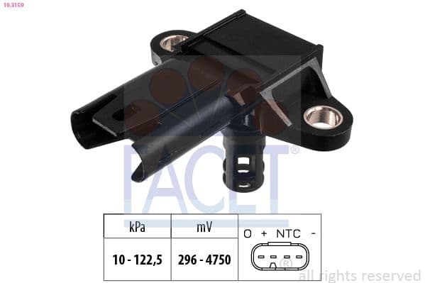 senzor presiune aer FACET Made in Italy - OE Equivalent 10.3159