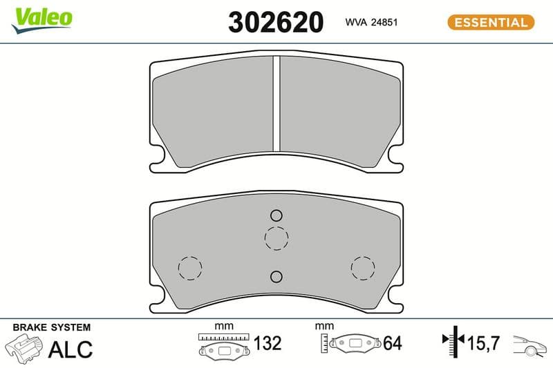 set placute frana,frana disc VALEO 302620