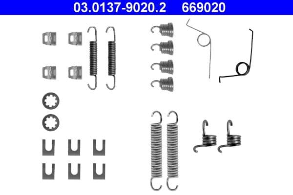 Set accesorii, sabot de frana ATE 03.0137-9020.2