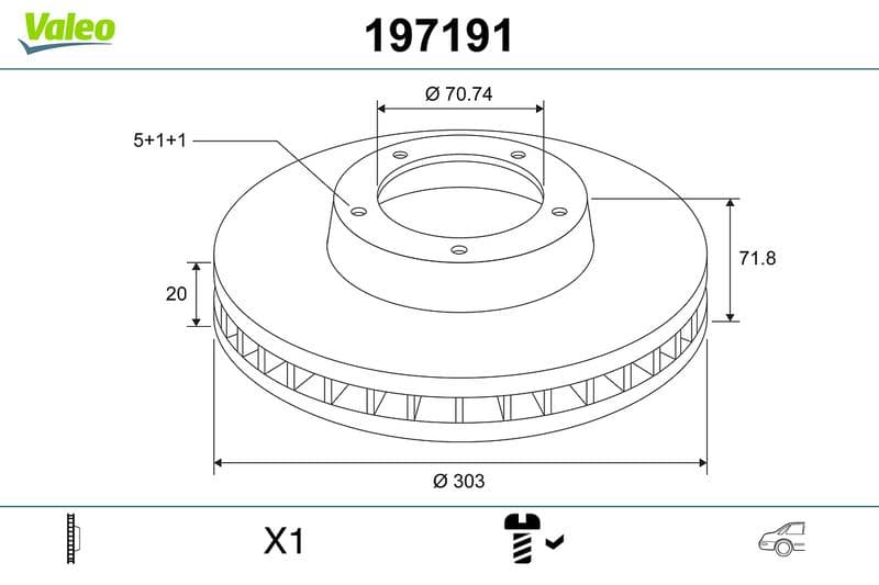 Disc frana VALEO 197191