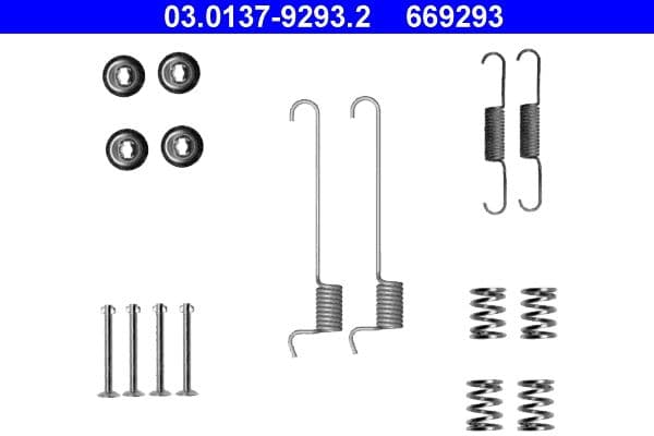 set accesorii, saboti frana parcare ATE 03.0137-9293.2