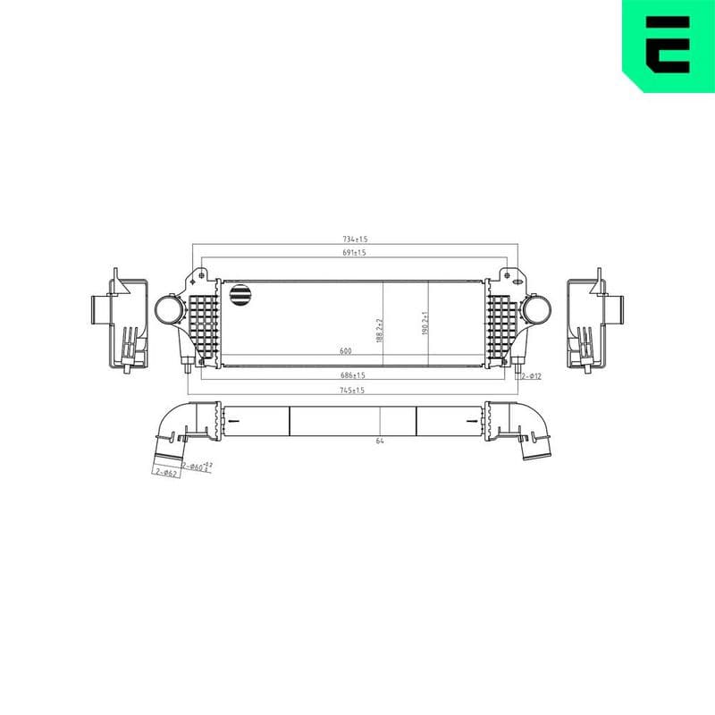 Intercooler, compresor ERA 672133