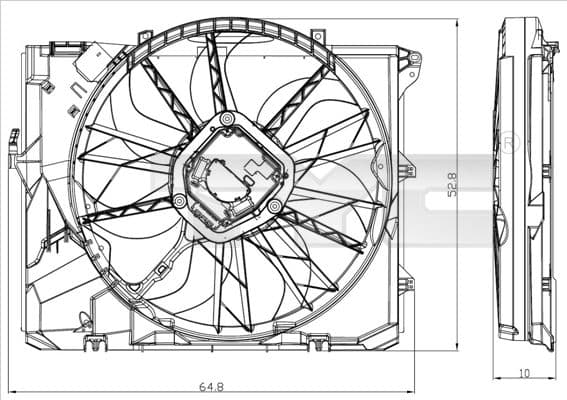 Ventilator, radiator TYC 803-0012