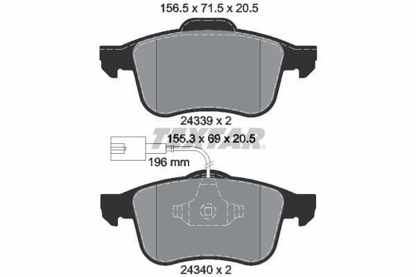 set placute frana,frana disc TEXTAR Q+ 2433901