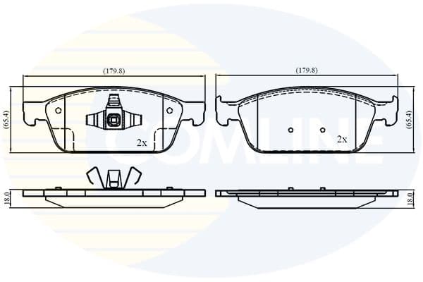 set placute frana,frana disc COMLINE CBP02196
