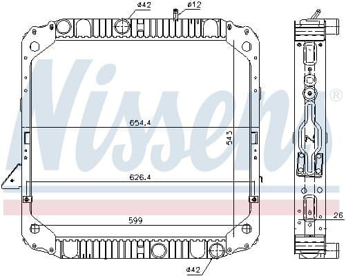 Radiator, racire motor NISSENS 62743