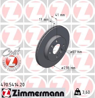 Disc frana ZIMMERMANN COAT Z 470.5414.20