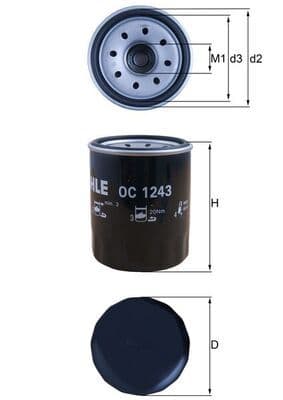Filtru ulei MAHLE OC 1243