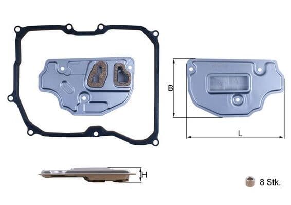 Filtru hidraulic, cutie de viteze automata MAHLE HX 256D