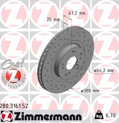 Disc frana ZIMMERMANN SPORT Z 280.3161.52