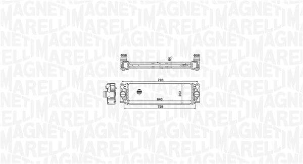 Intercooler, compresor MAGNETI MARELLI 351319205050