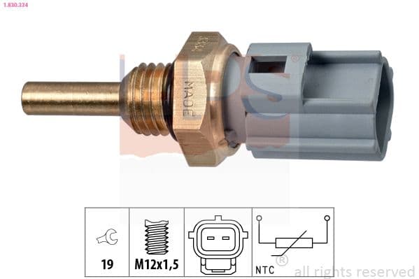 senzor,temperatura lichid de racire EPS Made in Italy - OE Equivalent 1.830.334