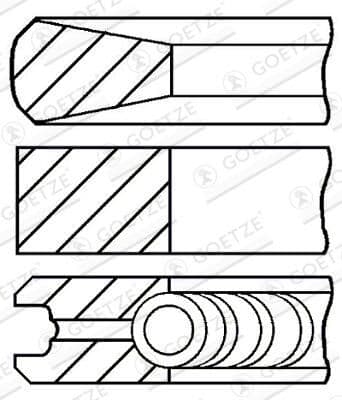 Set segmenti piston GOETZE 08-524700-00