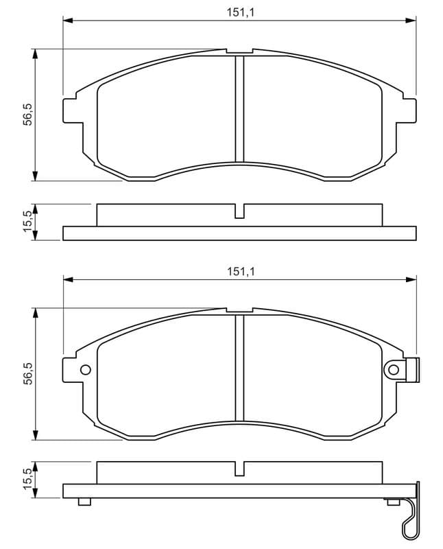 set placute frana,frana disc BOSCH 0 986 494 362
